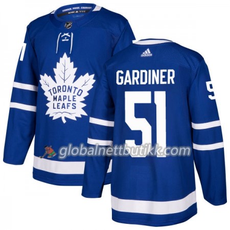 Toronto Maple Leafs Hockeydrakt Jake Gardiner 51 2017-2018 Blå Adidas Authentic - Herre